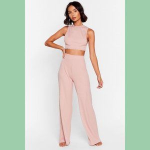 Wide Leg Blush Two-Piece Set